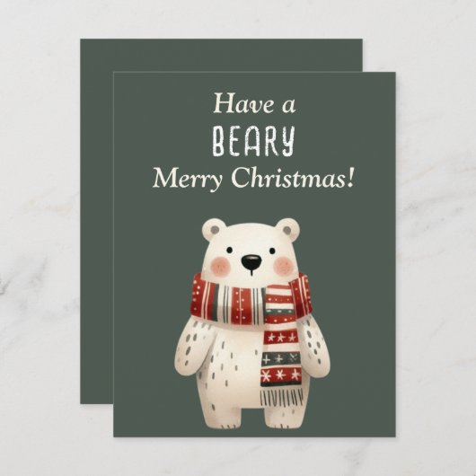 Frohe Weihnachten! Einladung (Vorne/Hinten)