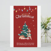 Frohe Weihnachten Einladung (Stehend Vorderseite)