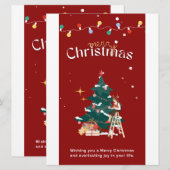 Frohe Weihnachten Einladung (Vorne/Hinten)