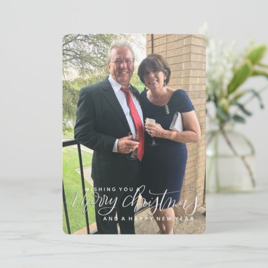 Frohe Weihnachten Einladung (Stehend Vorderseite)