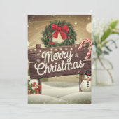 Frohe Weihnachten Einladung (Stehend Vorderseite)