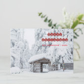 Frohe Weihnachten - Eintritt in die Blockhütte in (Stehend Vorderseite)