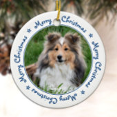Frohe Weihnachten Einzigartig Trendy Blue Pet Hund Keramik Ornament