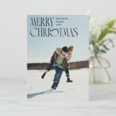 Frohe Weihnachten Einzigartiges Typografie-Foto (Stehend Vorderseite)