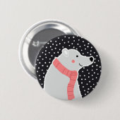 Frohe Weihnachten - Eisbär Button (Vorne & Hinten)