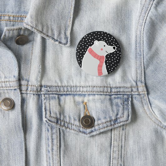 Frohe Weihnachten - Eisbär Button (Beispiel)