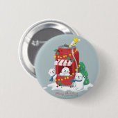 Frohe Weihnachten: Eisbär & Soda Can Button (Vorne & Hinten)