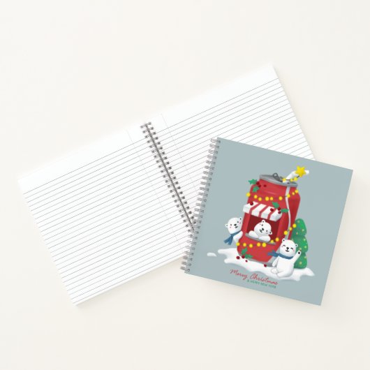 Frohe Weihnachten: Eisbär & Soda Can Notizblock (Innenseite)