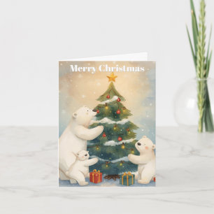 Frohe Weihnachten Eisbär-Weihnachtskarte