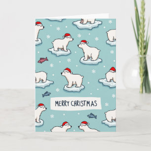 Frohe Weihnachten Eisbären Karte