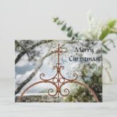 Frohe Weihnachten, eisernes Kreuz, Urlaubskarte Feiertagskarte (Stehend Vorderseite)