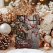 Frohe Weihnachten Elegant 1 Foto Snow Frame Card