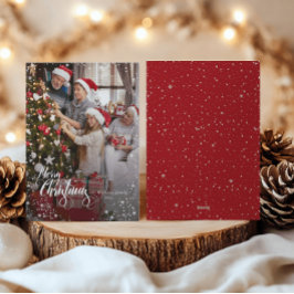 Frohe Weihnachten Elegant 1 Foto Snow Frame Card