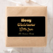 Frohe Weihnachten Elegant Black Gold Typografie (Insitu)