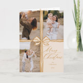 Frohe Weihnachten Elegant Bow präsentieren FotoCol (Vorderseite)