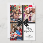 Frohe Weihnachten Elegant Bow präsentieren FotoCol (Vorderseite)