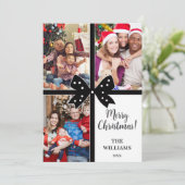 Frohe Weihnachten Elegant Bow präsentieren FotoCol (Stehend Vorderseite)