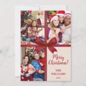 Frohe Weihnachten Elegant Bow präsentieren FotoCol (Vorderseite)