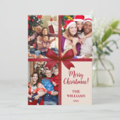 Frohe Weihnachten Elegant Bow präsentieren FotoCol (Stehend Vorderseite)