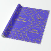 Frohe Weihnachten Elegant Bright Lila Gold Script Geschenkpapier (Ungerollt)