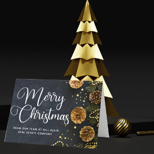 Frohe Weihnachten Elegant Business Schwarz Gold