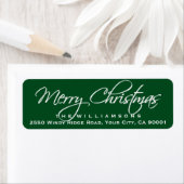 Frohe Weihnachten Elegant Calligraphy Script Green (Insitu)