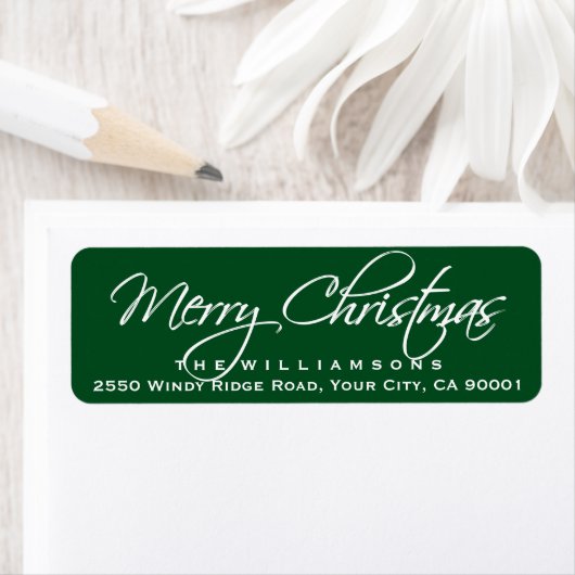 Frohe Weihnachten Elegant Calligraphy Script Green (Insitu)