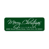 Frohe Weihnachten Elegant Calligraphy Script Green (Vorne)