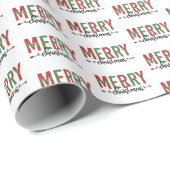 Frohe Weihnachten Elegant Cheetah Druckmuster Geschenkpapier (Rolleneckpunkt)