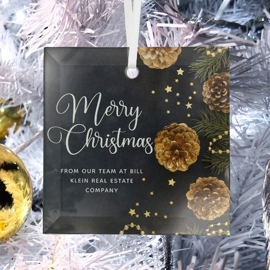 Frohe Weihnachten Elegant Custom Company Geschenk Ornament Aus Glas
