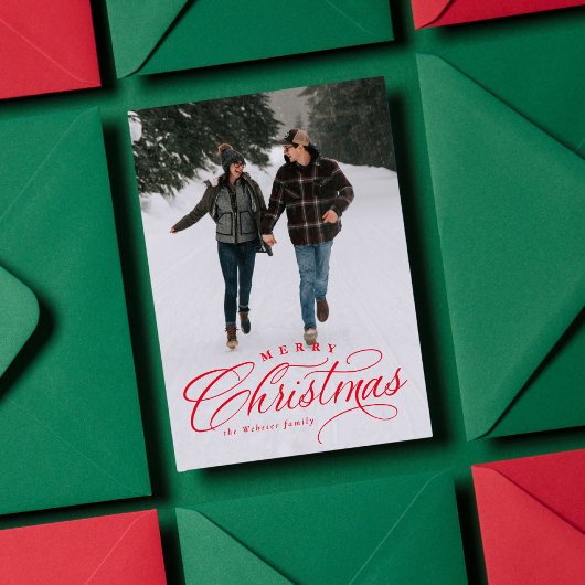 Frohe Weihnachten elegant ein Foto Red Holiday Car