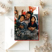 Frohe Weihnachten elegant ein Foto Schneerahmen