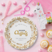 Frohe Weihnachten Elegant Gold Arch White Paper Pl Pappteller (Party)