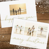 Frohe Weihnachten Elegant Gold Calligraphy 4 Foto