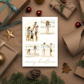 Frohe Weihnachten Elegant Gold Calligraphy Two Fot