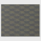 Frohe Weihnachten Elegant Gold Script Typografie Geschenkpapier (Flach)