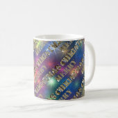 Frohe Weihnachten Elegant Gold Typografy Stars Kaffeetasse (VorderseiteRechts)
