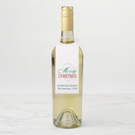 Frohe Weihnachten Elegant Moderne Weihnachtsschrif Flaschenanhänger