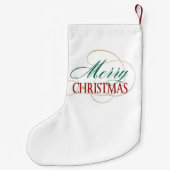 Frohe Weihnachten Elegant Moderne Weihnachtsschrif Kleiner Weihnachtsstrumpf (Rückseite)