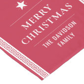 Frohe Weihnachten Elegant Moderner Familienname Kurzer Tischläufer (Ecke)