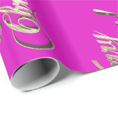 Frohe Weihnachten Elegant Modernes Rosa und Gold Geschenkpapier (Rolleneckpunkt)