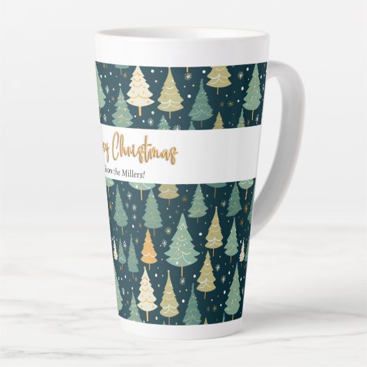 Frohe Weihnachten Elegant Pine Tree Geschenk für I Milchtasse (Rechte Ecke)