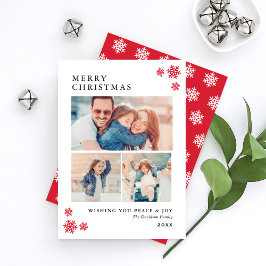Frohe Weihnachten Elegant Rote FotoCollage