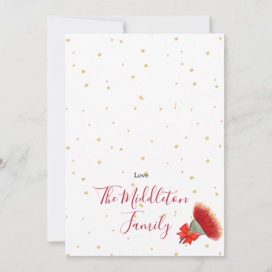 Frohe Weihnachten Elegant Rotes Blumenparfüm (Rückseite)