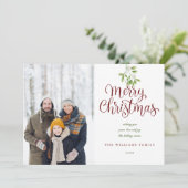 Frohe Weihnachten Elegant S Mistletoe Familienhote (Stehend Vorderseite)