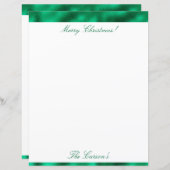 Frohe Weihnachten Elegant Satin Metallic Stationar (Vorne/Hinten)