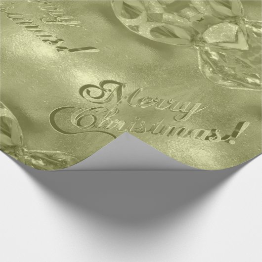 Frohe Weihnachten Elegant Script Green Geschenkpapier (Ecke)