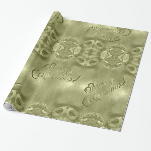 Frohe Weihnachten Elegant Script Green Geschenkpapier (Ungerollt)