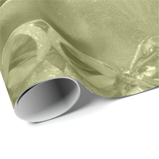 Frohe Weihnachten Elegant Script Green Geschenkpapier (Rolleneckpunkt)