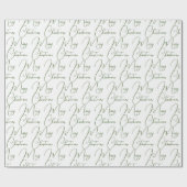 Frohe Weihnachten Elegant Script Wrapping Paper Geschenkpapier (Flach)